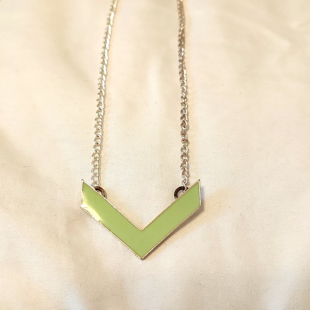 Aqua Chevron Necklace